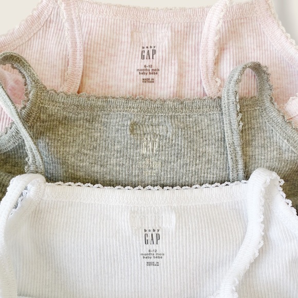 Baby Gap 6-12M Picot Trim Ribbed Bodysuit Bundle - Picture 8 of 8